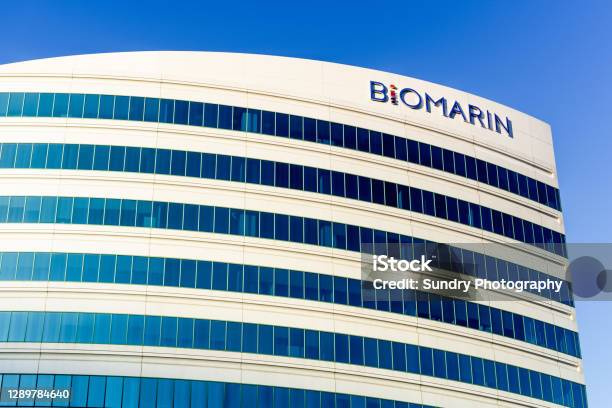 Biomarin Headquarters In Silicon Valley Stock Photo - Download Image Now - Biotechnology, Advertisement, Banner - Sign