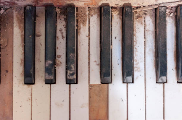 istock Forgotten piano in abandoned palace 1289789395
