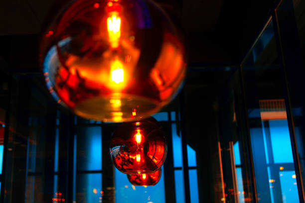 Modern Ball Pendant Glass Lamp . Round Chandeliers in Living Room