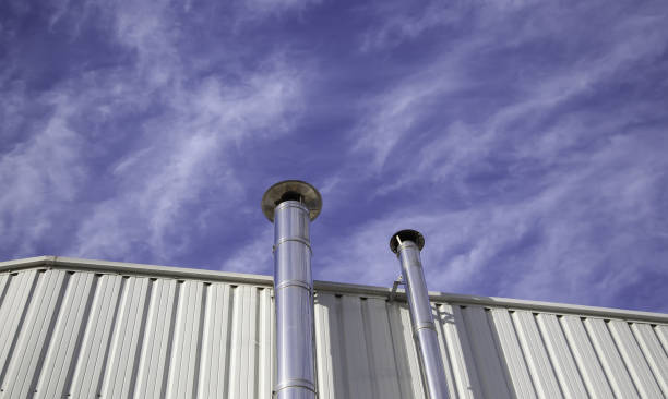 istock Industrial chimney smoke outlet 1289796556