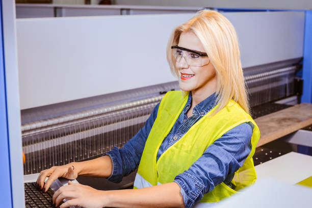 istock Female craft person with protective equipment 1289798684