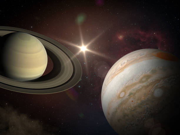 istock The Jupiter-Saturn Grand Conjunction. 1289799820