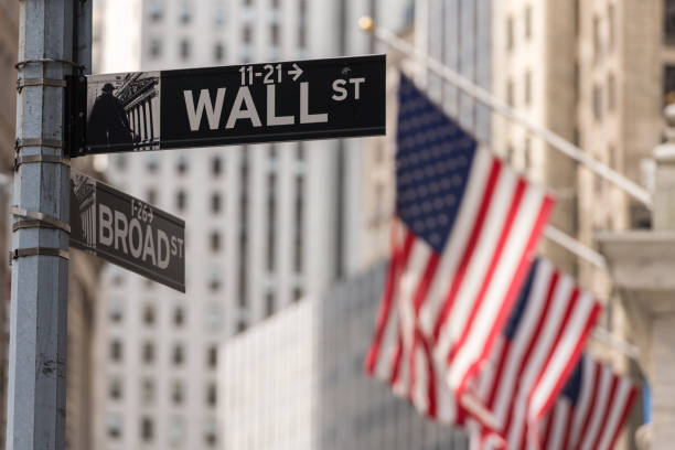 Wall Street New York Wall Street sign. wall street lower manhattan photos stock pictures, royalty-free photos & images