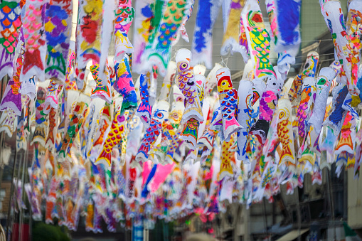 Colorful carp streamers or \