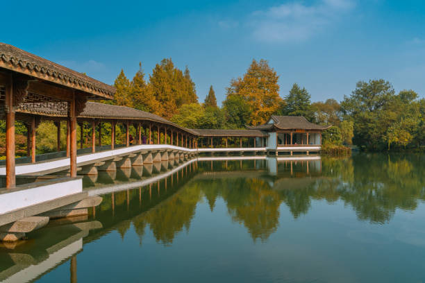istock Chinese architecture at West Lake 1289824491
