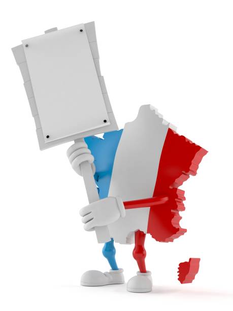 istock France character holding protest sign 1289833936