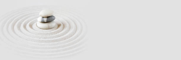 istock Zen japanese garden background. Horizontal banner 1289836775