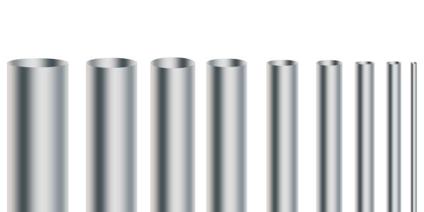 istock Metal cylinders, great design for any purposes. Chrome texture. Metal gradient. Metallic collection. Stock image. EPS 10. 1289837438