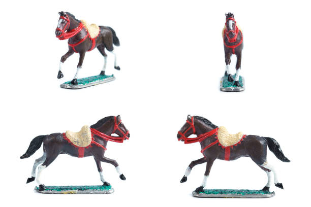 istock 4 in 1 image of handmade tin horse on white background 1289840349