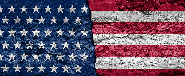 Divided American Politics and political divisiveness in the United States as government disagreement with a divided United States between the right and the left politics.