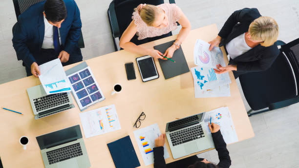 istock Business people group meeting shot from top view 1289848853