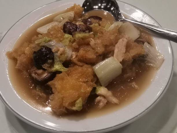istock Stir Fried Fish Maw with Chinese Cabbage 1289850828