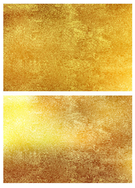 illustrazioni stock, clip art, cartoni animati e icone di tendenza di sfondi texture in lamina d'oro. insieme vettoriale. - textured gold paper backgrounds