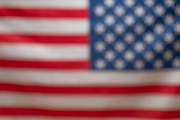 istock American flag as a background. Blurred background. 1289854241