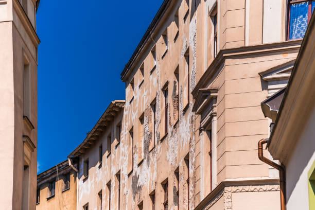 istock Residential buildings under the sunlight and a blue sky at daytime 1289854633