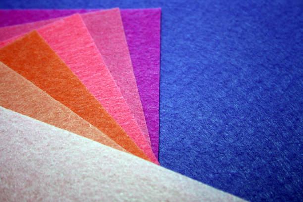 istock Fan of colored bright felt textile material 1289856052