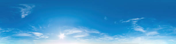 istock sky part of panorama with clouds, without ground, for easy use in 3D graphics and panorama for composites in aerial and ground spherical panoramas as a sky dome 1289857517