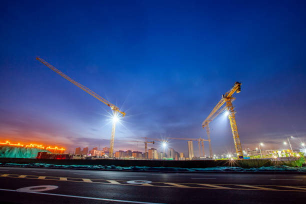 istock The building site is in the evening 1289858693