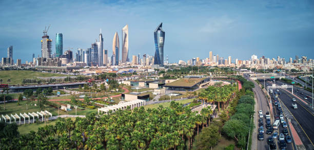 クウェートの美しい空中ショット - クウェート市 ストックフォトと画像
