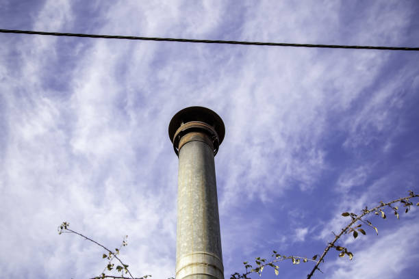 istock Industrial chimney smoke outlet 1289864573