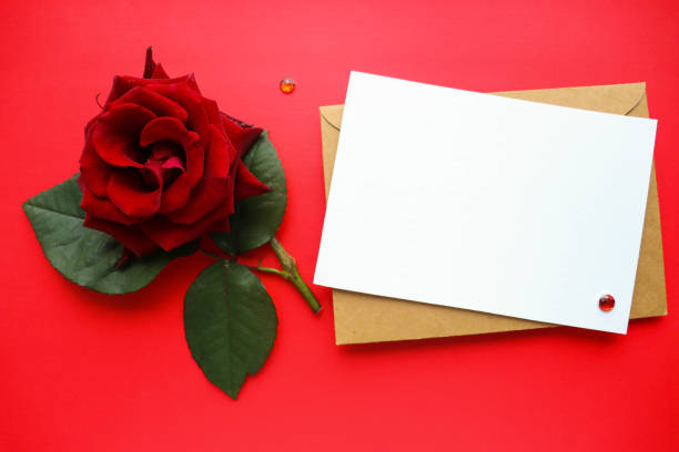 istock layout greeting card. beautiful bouquet of red roses and space for text 1289864748