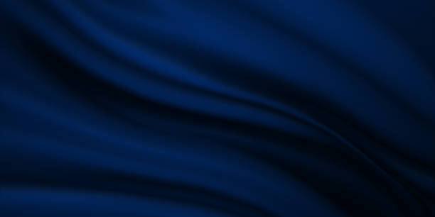 istock Sea Wave Abstract Navy Blue Black Neon Pattern Moon Light Silk Wavy Dark Texture Night Beach Party Background 1289868659