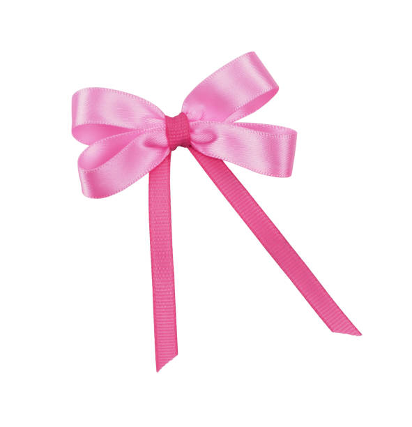 istock Red satin ribbon bow isolated on white 1289871217