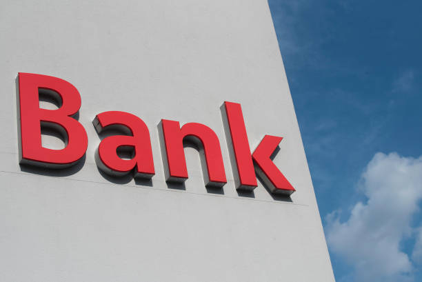 istock sign for a bank, financial institution 1289873416