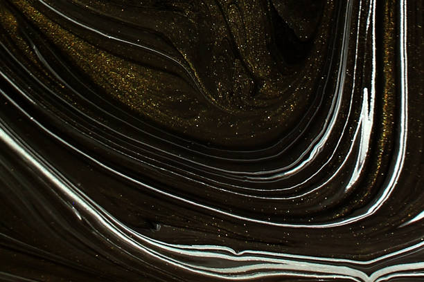 istock Marble ink pattern texture abstract background. black gold and white tone 1289879584