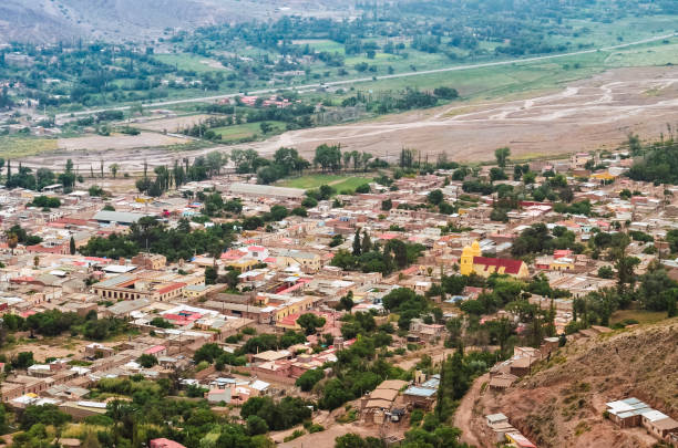 Landscape of Tilcara village in Jujuy - Argentina stock photo