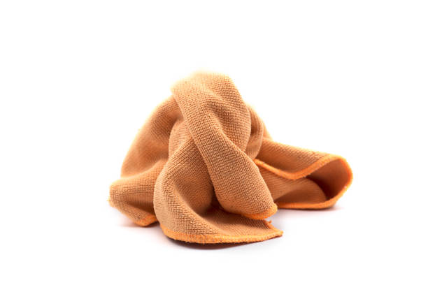 istock orange cleaning towel on white background 1289885985