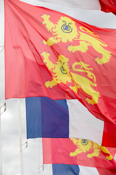 istock waving provincial flag of Normandy 1289885994