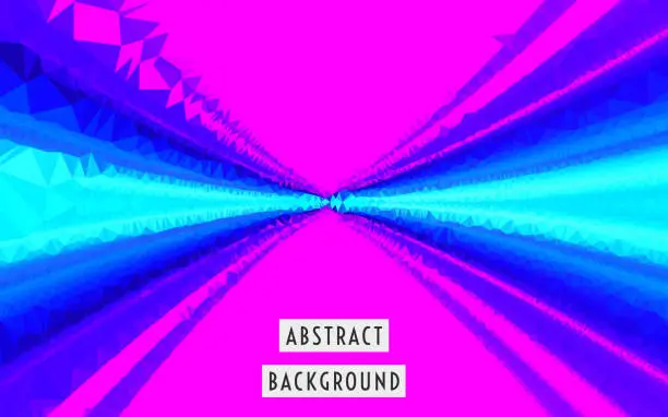 Vector illustration of New Retro Wave Style Abstract Graphic Color Composition Cover Art Background