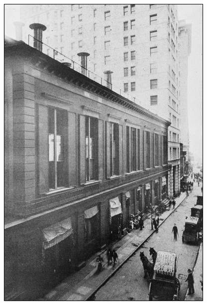 istock New York financial district buildings: New street entrances 1289887865