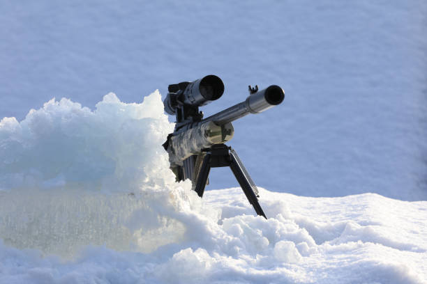 istock military sniper rifle isolated on the snow 1289889018