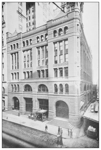 New York financial district buildings: Consolidated Stock and Petroleum Exchange New York financial district buildings: Consolidated Stock and Petroleum Exchange nyse building stock illustrations