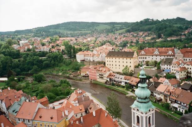 istock Red roof in cesky 1289891559