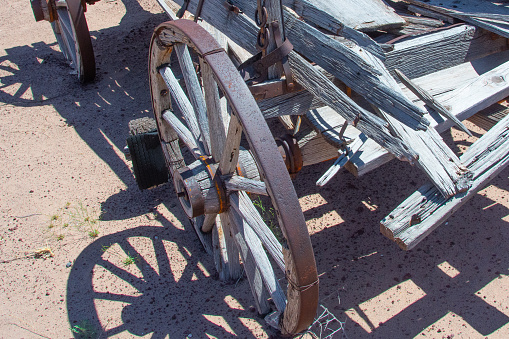 Old weathered covered wagon-Arizona