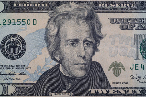 istock Close up detail on American Dollars banknotes 1289898977