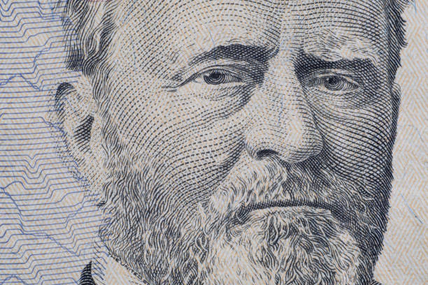 istock Close up detail on American Dollars banknotes 1289898997