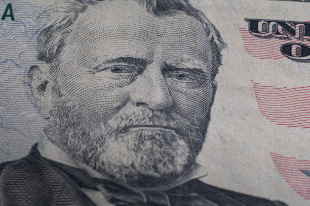istock Close up detail on American Dollars banknotes 1289899017