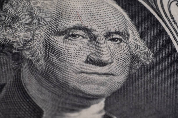 istock Close up detail on American Dollars banknotes 1289899021