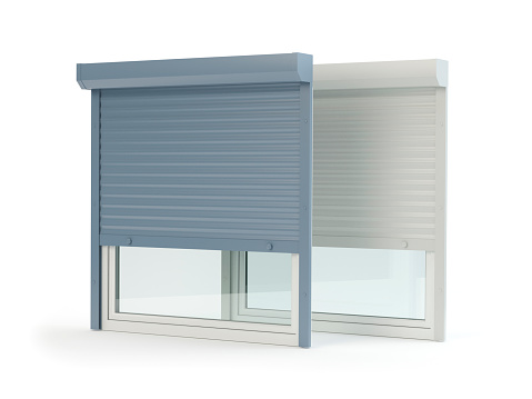 blinds isolated on white, 3D illustration