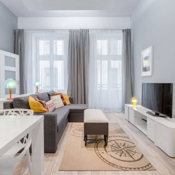 istock Small and bright living room 1289906422