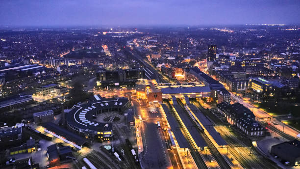 istock Odense Railway Station behind the bridge