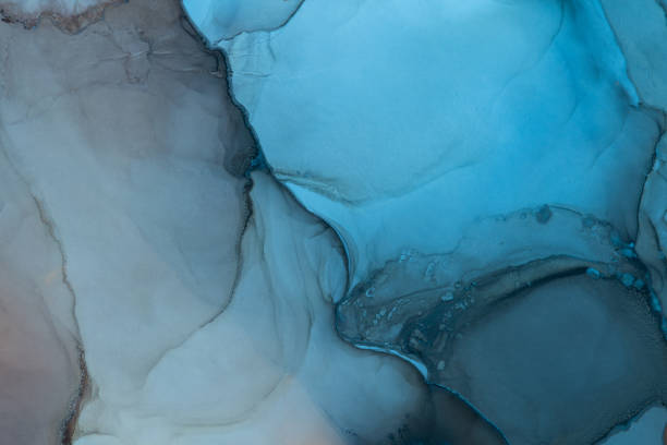 istock Abstract dark blue Ink background. Alcohol Ink art. 1289912871