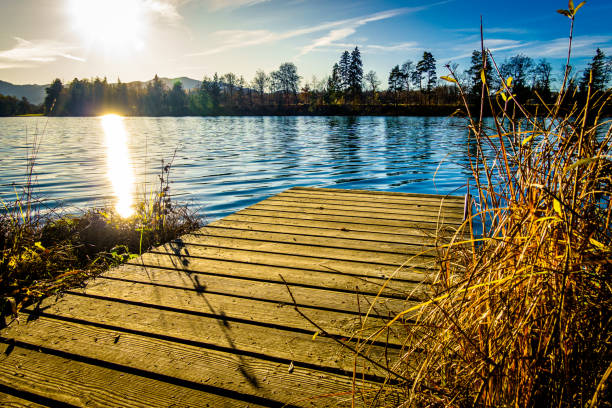 istock old wooden jetty at a lake 1289915053