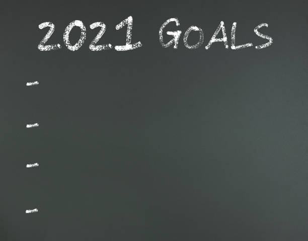 istock 2021 goals written on the blackboard 1289917126