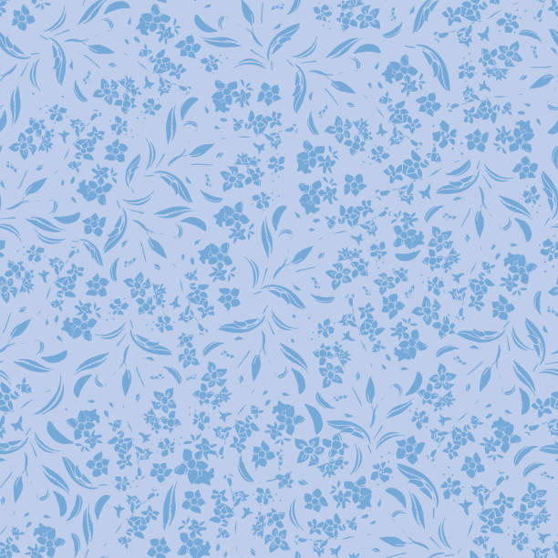Monochrome Wildflower Texture Pattern. Seamless Vector Repeat Background. Monochrome Wildflower Texture Pattern. Seamless Vector Repeat Background. Hand Drawn Brush Pen Design. Cutout Shape. Home Decor, Interior, Gift Wrap, Beauty Products. Vector EPS 10 Tile. light blue silk stock illustrations