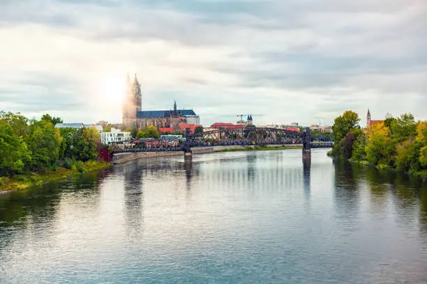 Magdeburg with River Elbe